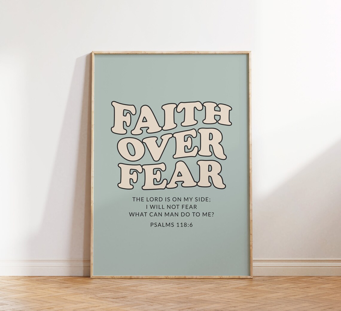 Retro Christian Psalms Art Print, Faith Wall Decor - Image 4
