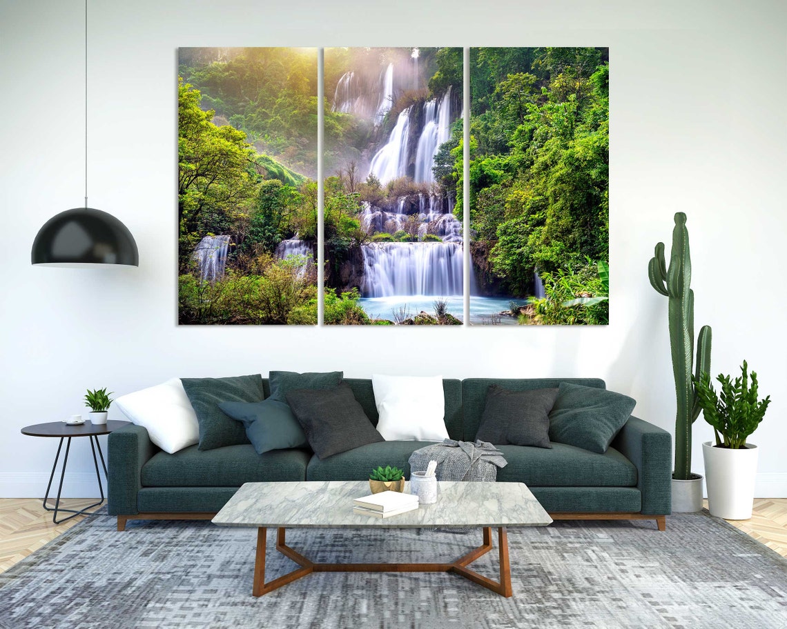 Thi Lo Su Waterfall Thailand Lush Jungle Tall Cascades Nature Poster - Image 8