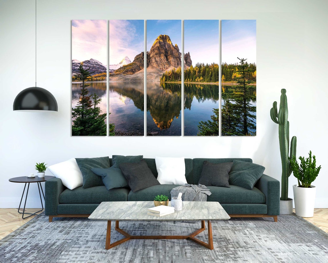 Mount Assiniboine Provincial Park Mount Assiniboine Park Home Decor Landscape Painting Arts Canada Nature Artwork Mountain Art - Image 2