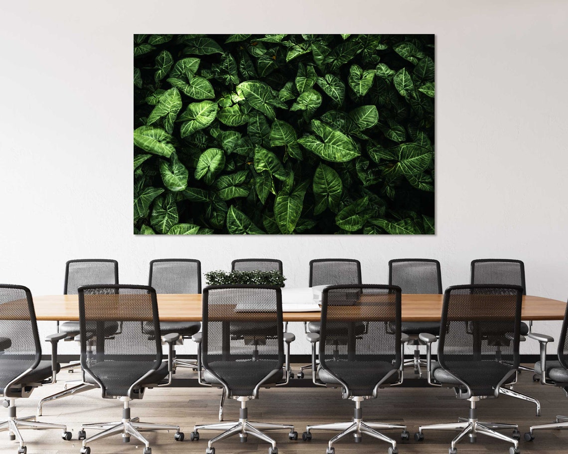 Dark Green Tropical Leaves Lush Foliage Three Panel Nature Poster - Image 4