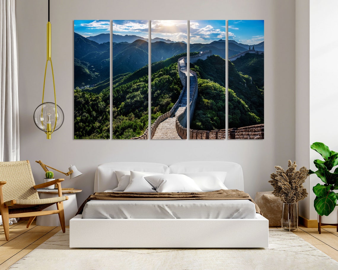 Great Wall Of China Winding Over Green Mountain Ridges Poster - Image 6