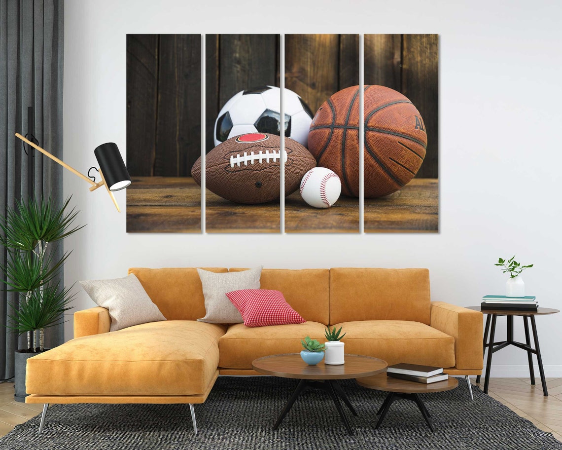 Soccer Ball Photo Print Art Baseball Home Decor For Wall Rugby Ball Large Art For Wall Basketball Ball Pictures Art On - Image 3