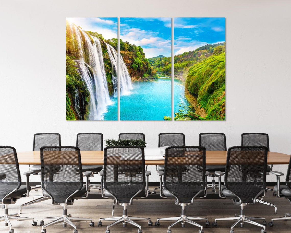 China Huangguoshu Waterfall Pouring into Turquoise Pool Nature Poster - Image 4