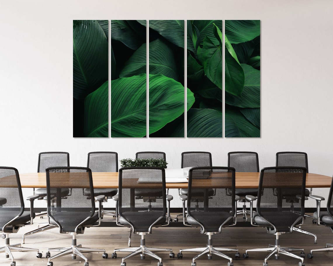 Lush Green Tropical Leaves Close Up Vibrant Botanical Art Poster - Image 4