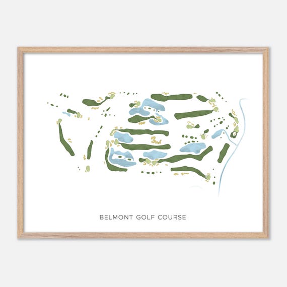 Belmont Golf Course In Canada Modern Watercolor Map Golfer Gift Golf Wall Art Golf Poster Print Course Layout