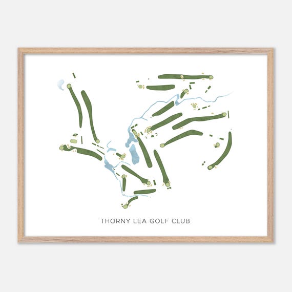 Thorny Lea Golf Club In Brockton Massachusetts Modern Watercolor Map Golfer Gift Golf Wall Art Golf Poster Print Course Layout