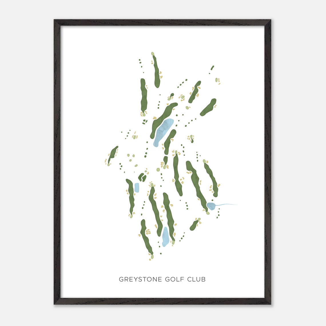 Greystone Golf Club Milton Canada Modern Course Map Art Poster - Image 2