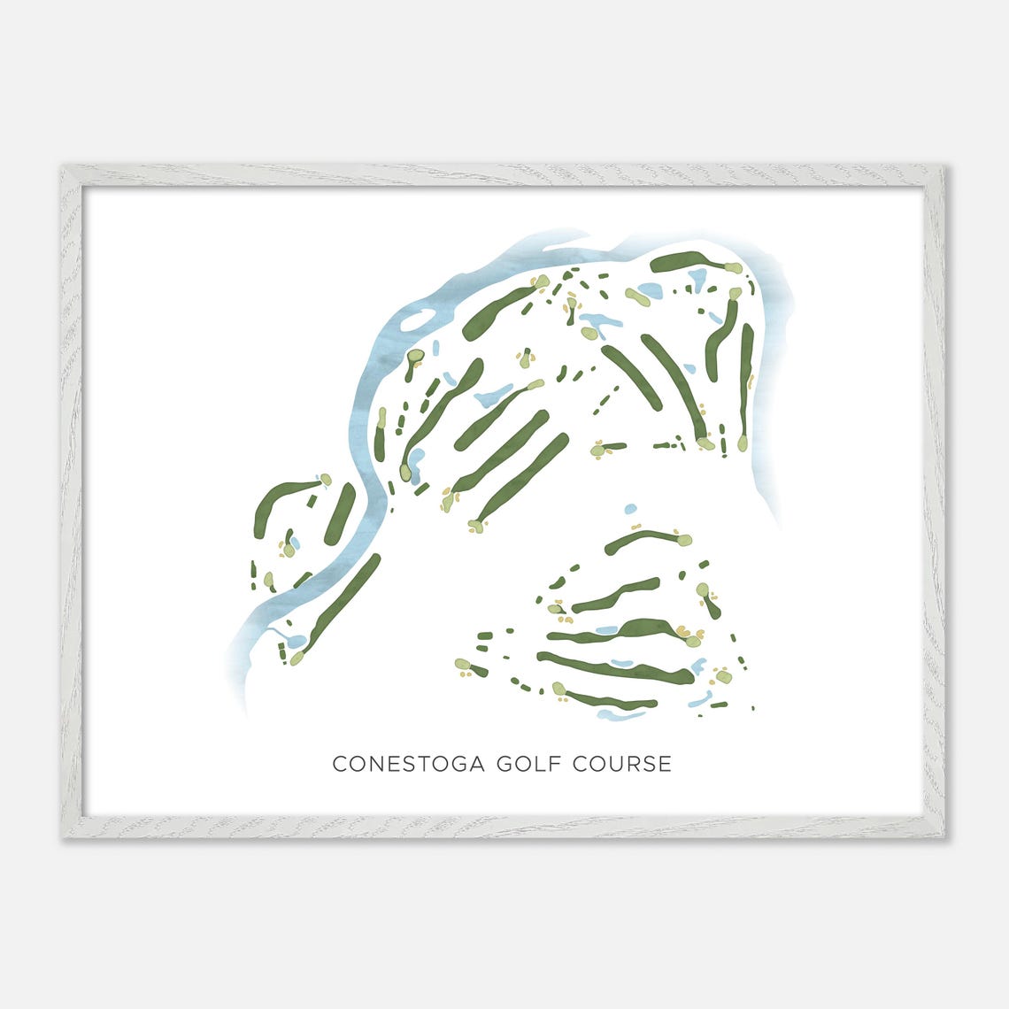 Conestoga Golf Course Canada Modern Watercolor Golf Map Poster - Image 3