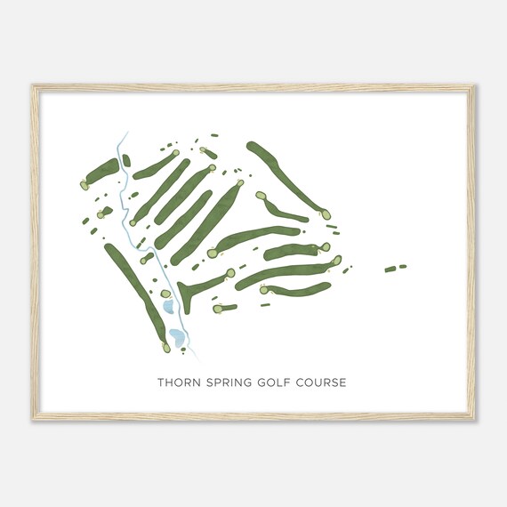 Thorn Spring Golf Course Virginia Modern Watercolor Golf Poster