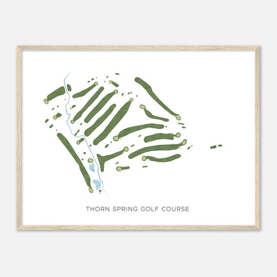 Thorn Spring Golf Course Virginia Modern Watercolor Map Golfer Gift Golf Wall Art Golf Poster Print Course Layout