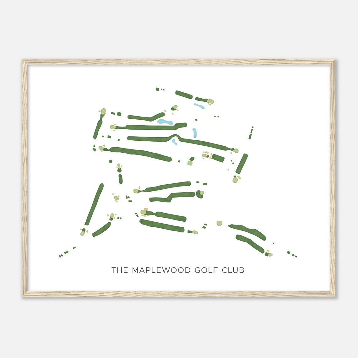 The Maplewood Golf Club New Hampshire Modern Watercolor Map Poster - Image 2