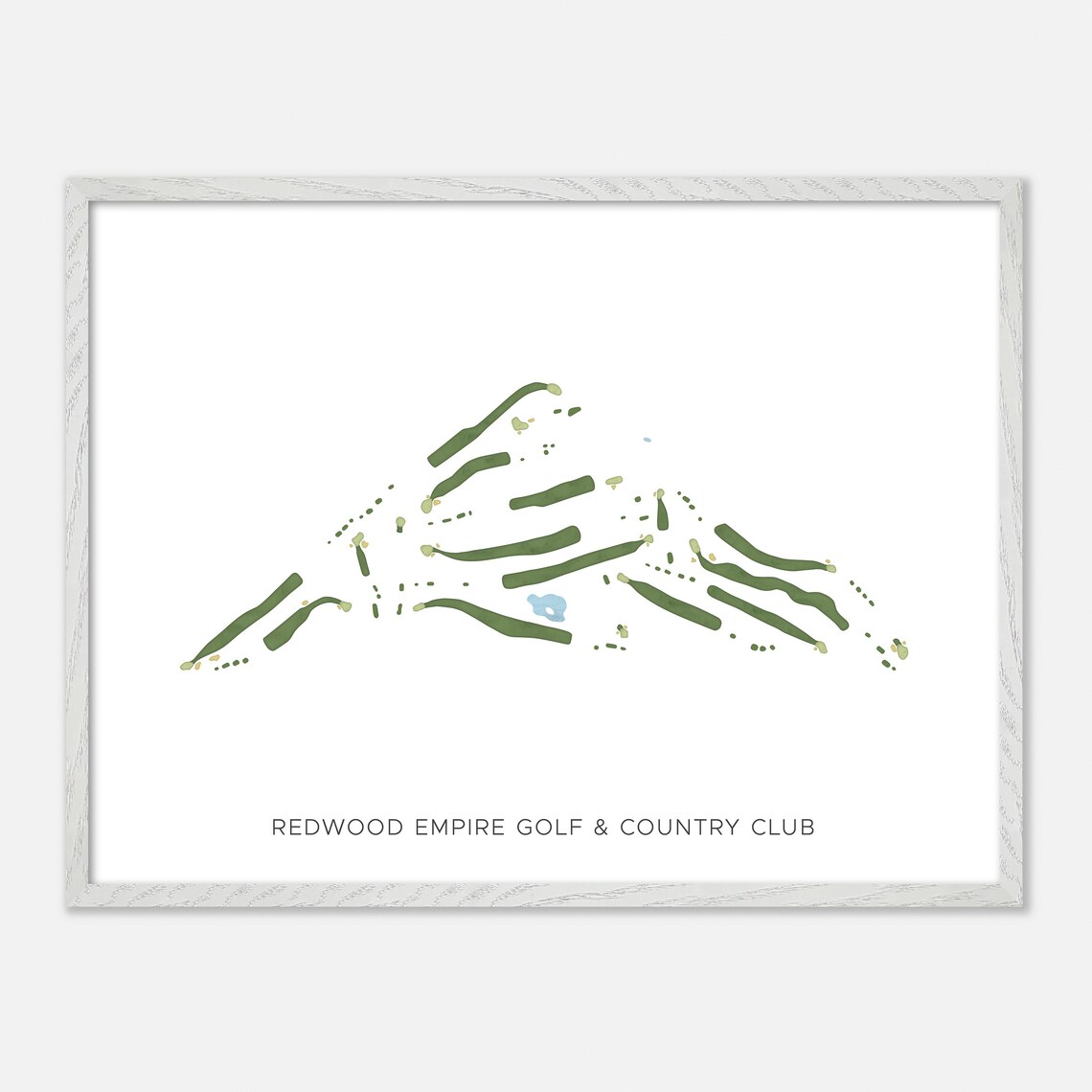 Redwood Empire Golf and Country Club Watercolor Minimalist Poster - Image 4