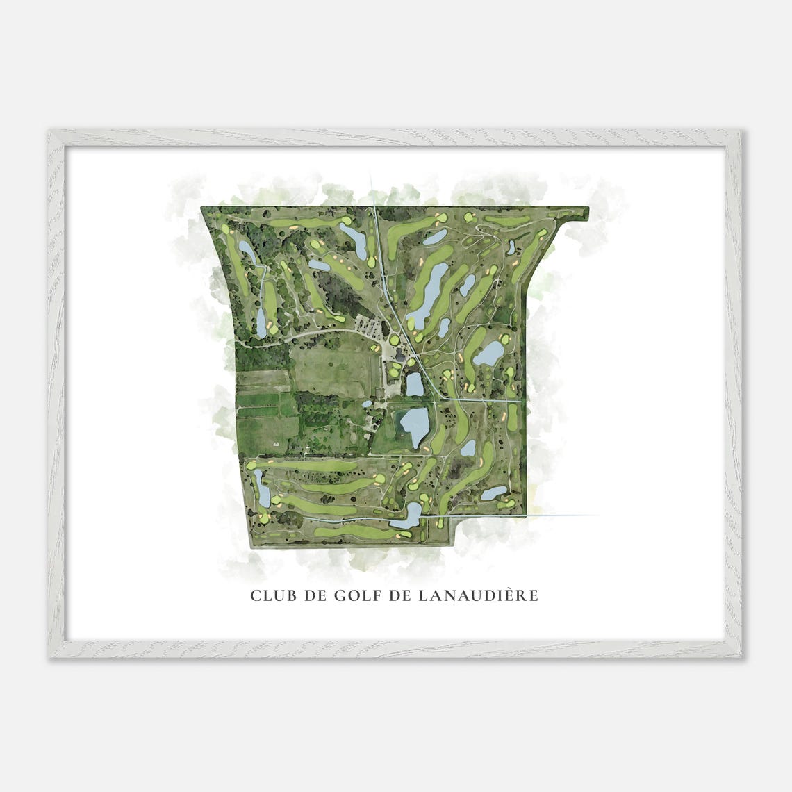 Club de Golf de Lanaudiere Canada Classic Watercolor Map Poster - Image 3