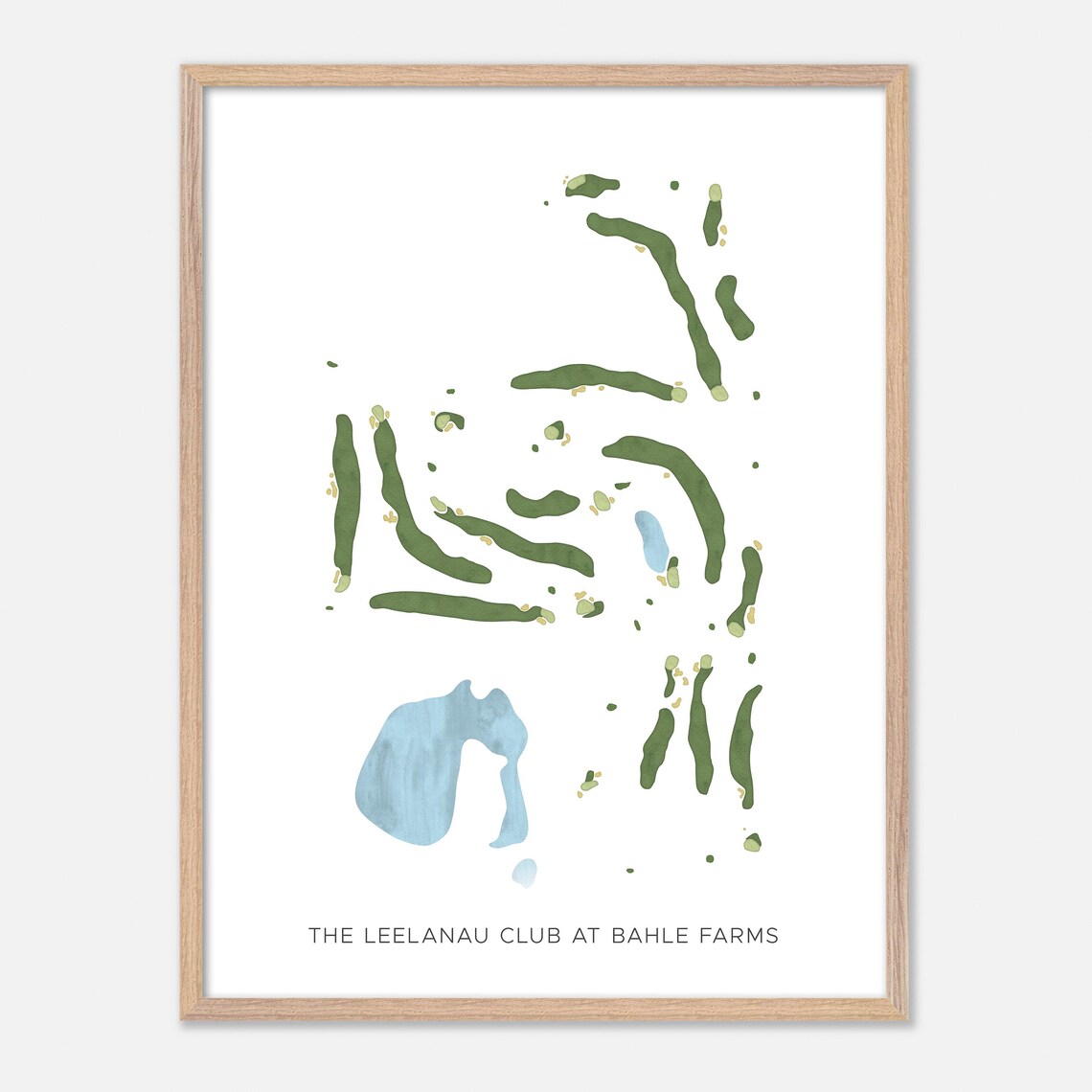The Leelanau Club at Bahle Farms Modern Watercolor Golf Map Poster - Image 6