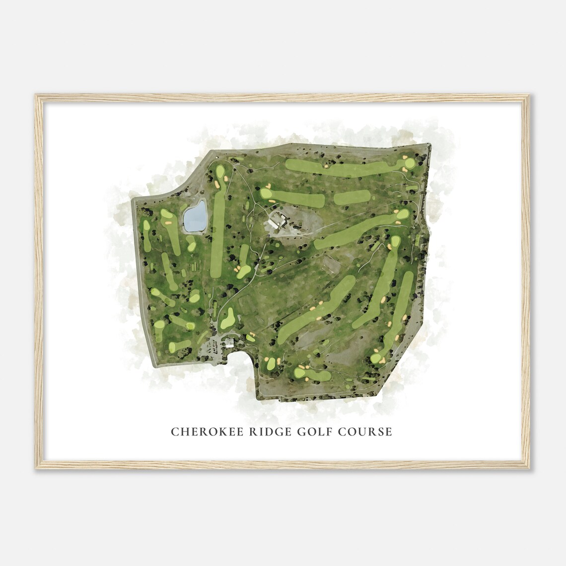 Cherokee Ridge Golf Course Colorado Classic Watercolor Map Golfer Gift Golf Wall Art Golf Poster Print Course Layout - Image 2