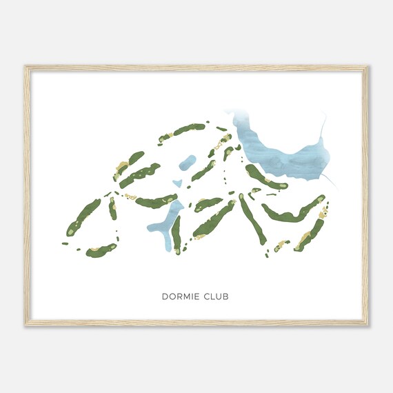 Dormie Club North Carolina Modern Watercolor Golf Map Poster