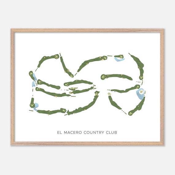El Macero Country Club In El Macero California Modern Watercolor Map Golfer Gift Golf Wall Art Golf Poster Print Course Layout