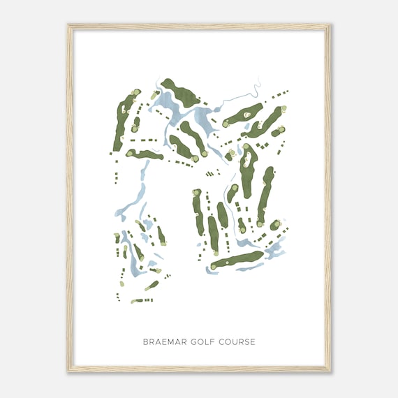 Braemar Golf Course Minnesota Modern Minimalist Map Art Poster