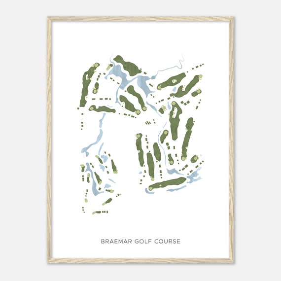 Braemar Golf Course Minnesota Modern Watercolor Map Golfer Gift Golf Wall Art Golf Poster Print Course Layout