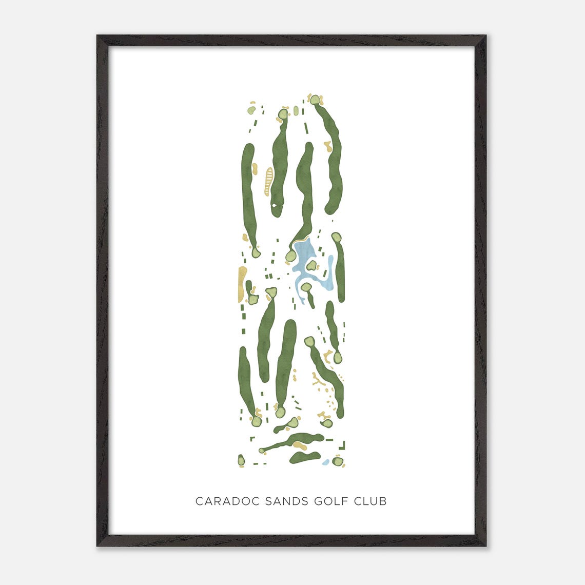 Caradoc Sands Golf Club Minimalist Modern Watercolor Map Poster - Image 2