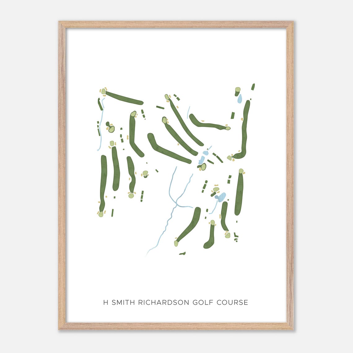 H Smith Richardson Golf Course Modern Fairway Golf Course Map Poster - Image 2