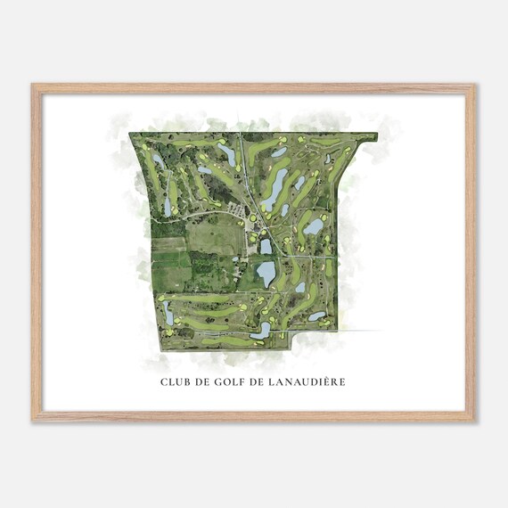 Club de Golf de Lanaudiere Canada Classic Watercolor Map Poster