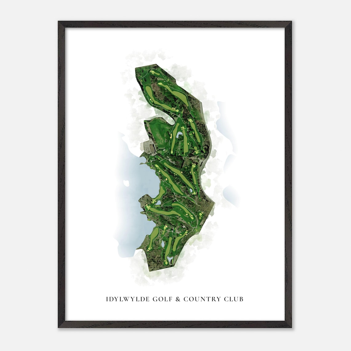Idylwylde Golf & Country Club Classic Aerial Watercolor Golf Map Poster - Image 2