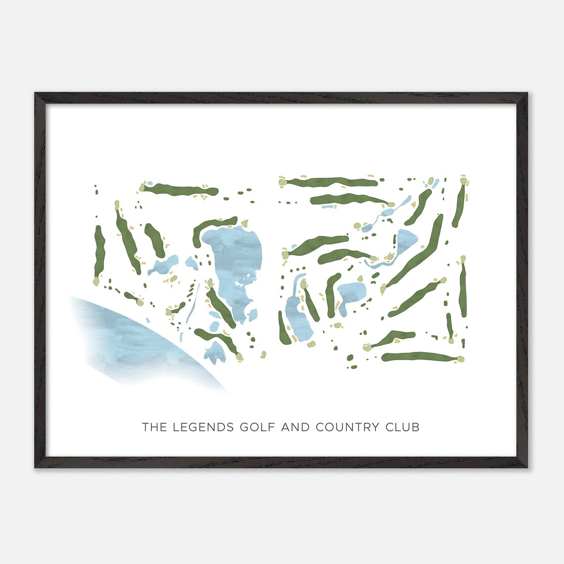 The Legends Golf and Country Club Sherwood Park Canada Modern Watercolor Course Map Poster - Image 4
