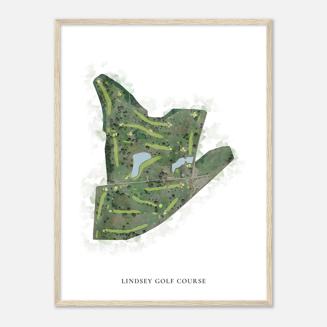 Lindsey Golf Course Kentucky Classic Detailed Watercolor Poster - Image 2