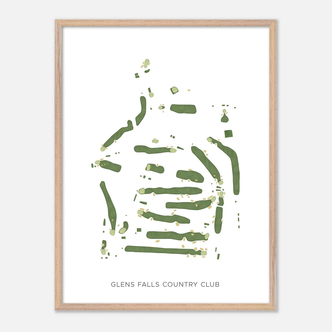 Glens Falls Country Club Modern Minimalist Watercolor Map Gift Poster - Image 2