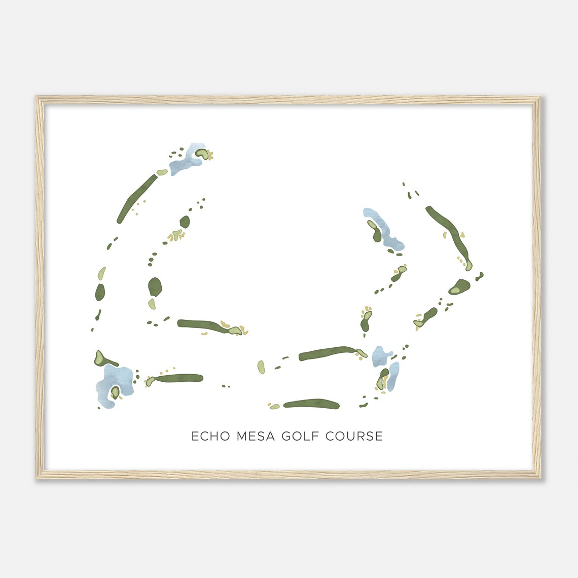 Echo Mesa Golf Course Arizona Modern Watercolor Map Golfer Gift Golf Wall Art Golf Poster Print Course Layout - Image 2