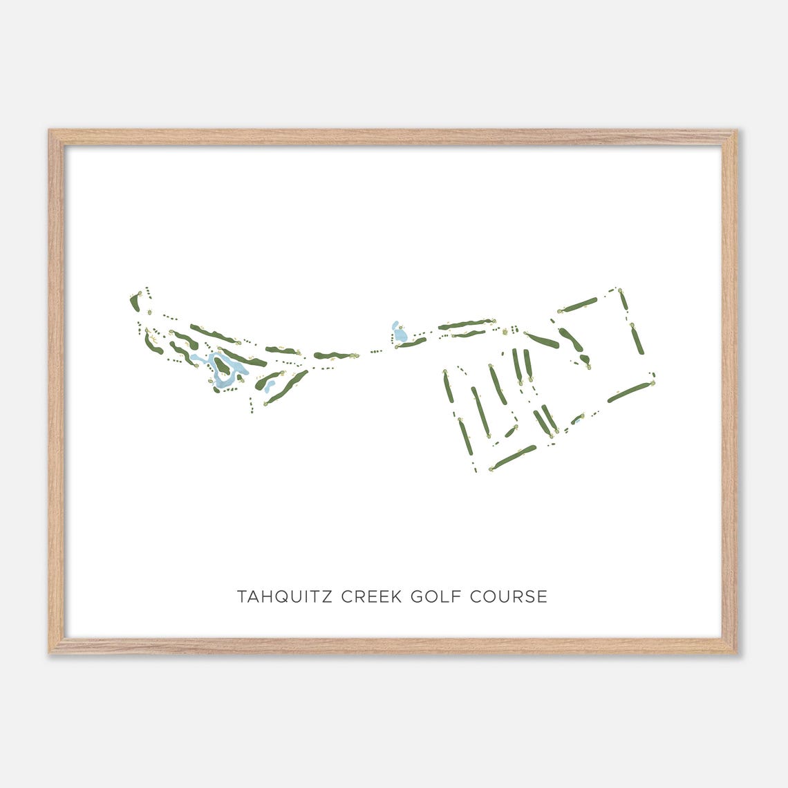 Tahquitz Creek Golf Course Palm Springs CA Modern Golf Map Poster