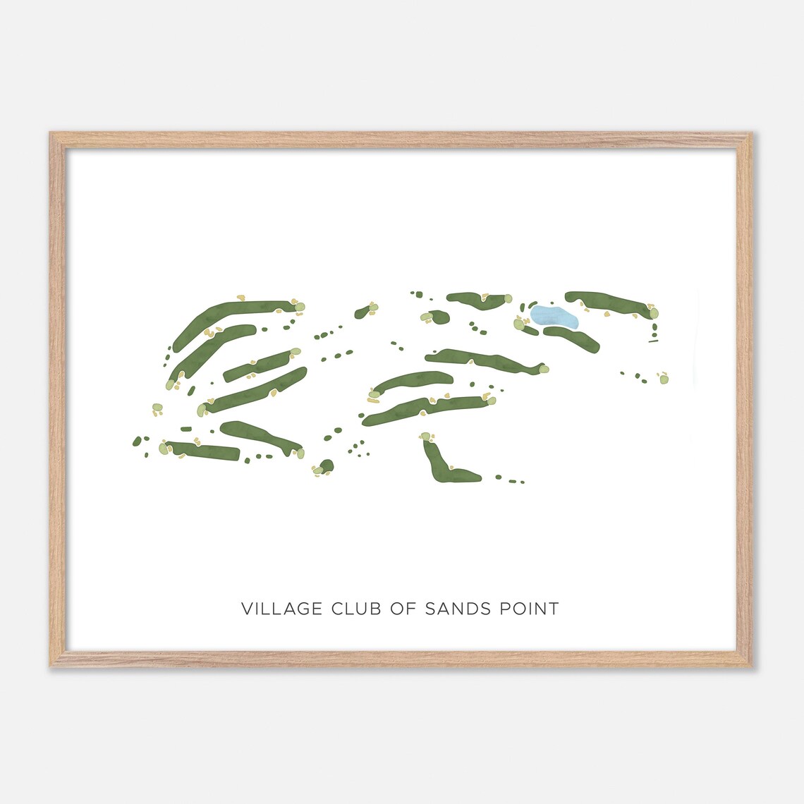 Village Club of Sands Point New York Modern Minimalist Golf Poster