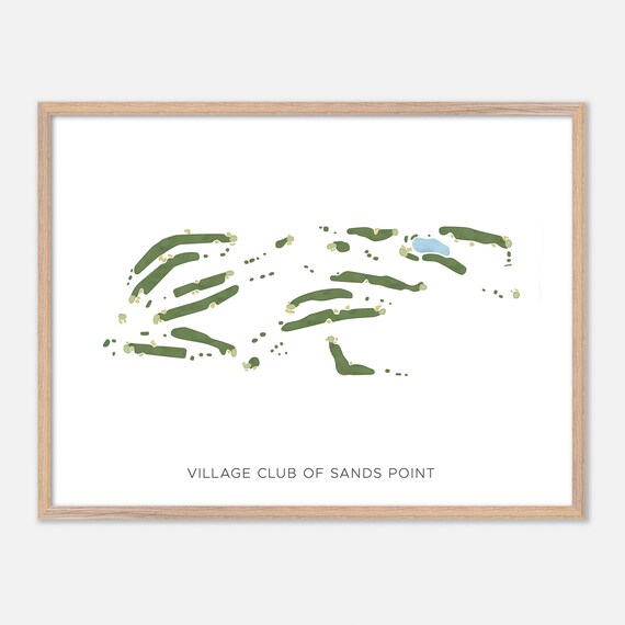 Village Club of Sands Point New York Modern Minimalist Golf Poster