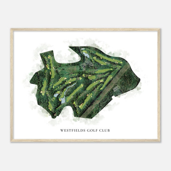 Westfields Golf Club Virginia Classic Watercolor Map Golfer Gift Golf Wall Art Golf Poster Print Course Layout