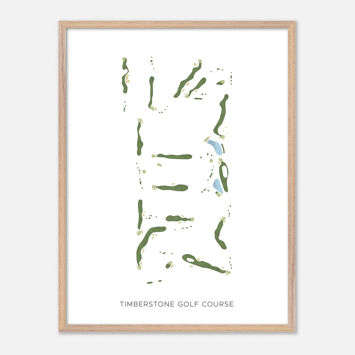 Timberstone Golf Course Modern Minimalist Watercolor Map Poster - Image 6
