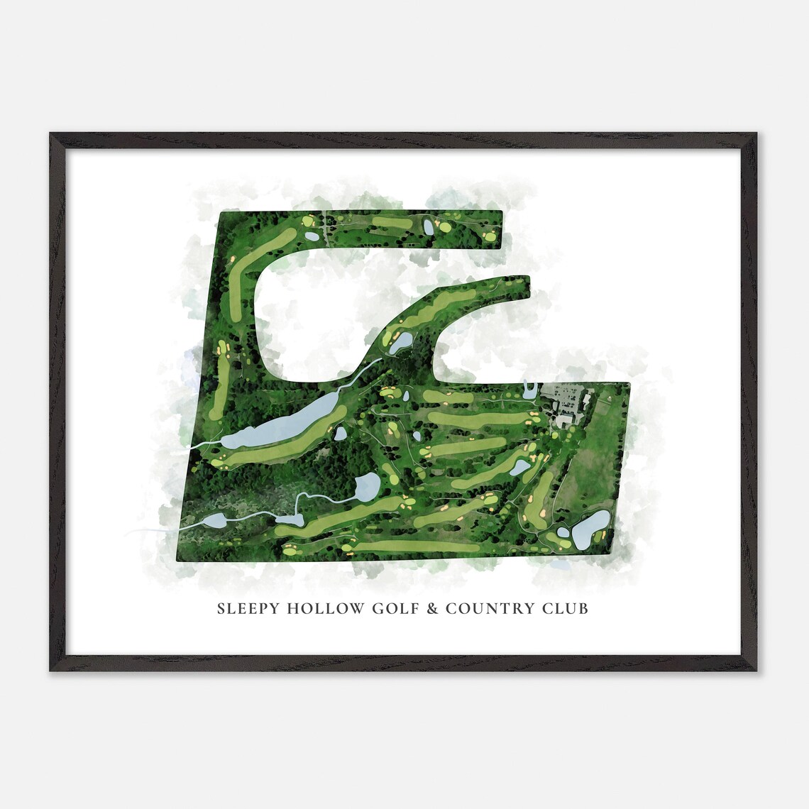 Sleepy Hollow Golf & Country Club Canada Classic Watercolor Golf Map Poster - Image 4
