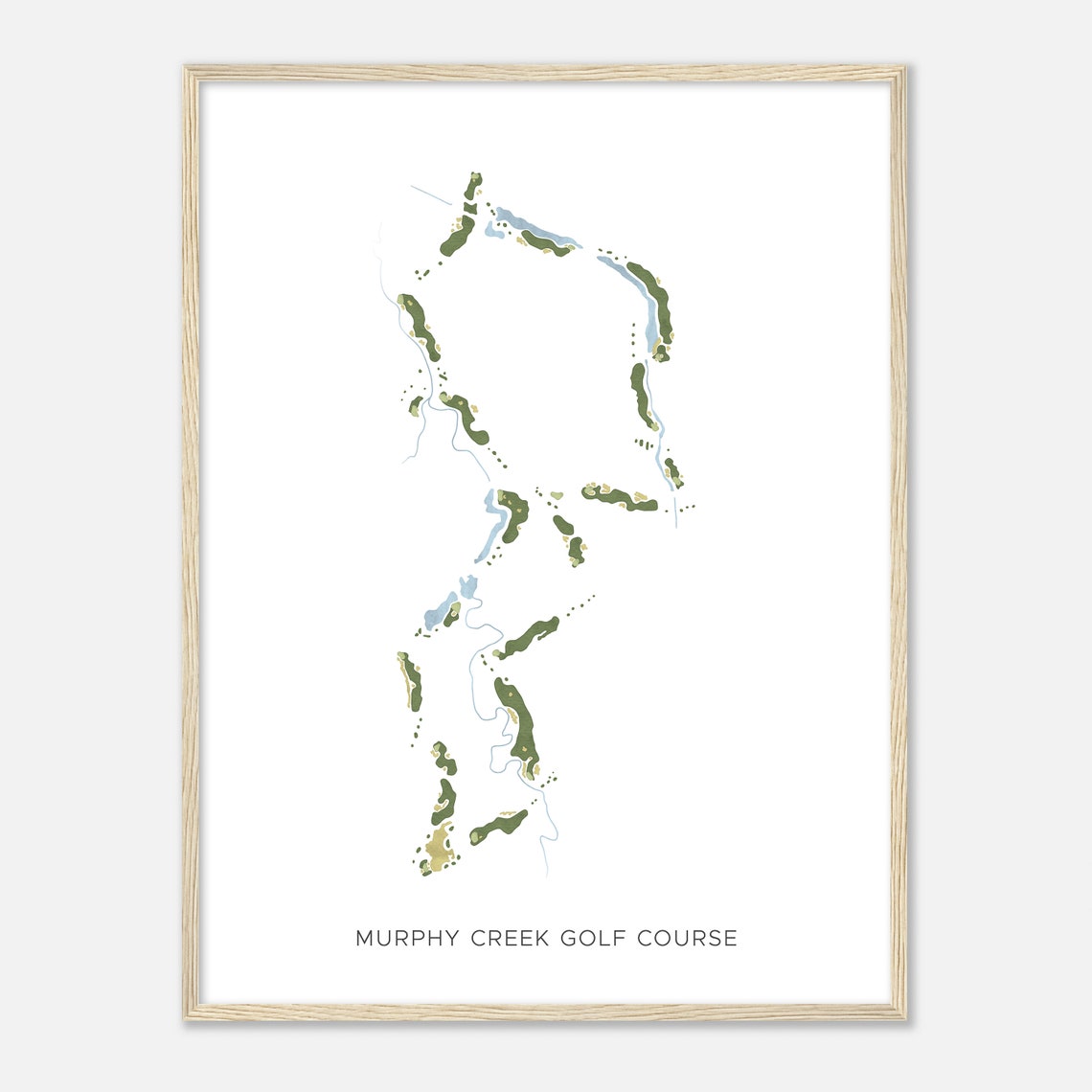 Murphy Creek Golf Course Colorado Modern Minimalist Map Poster - Image 2