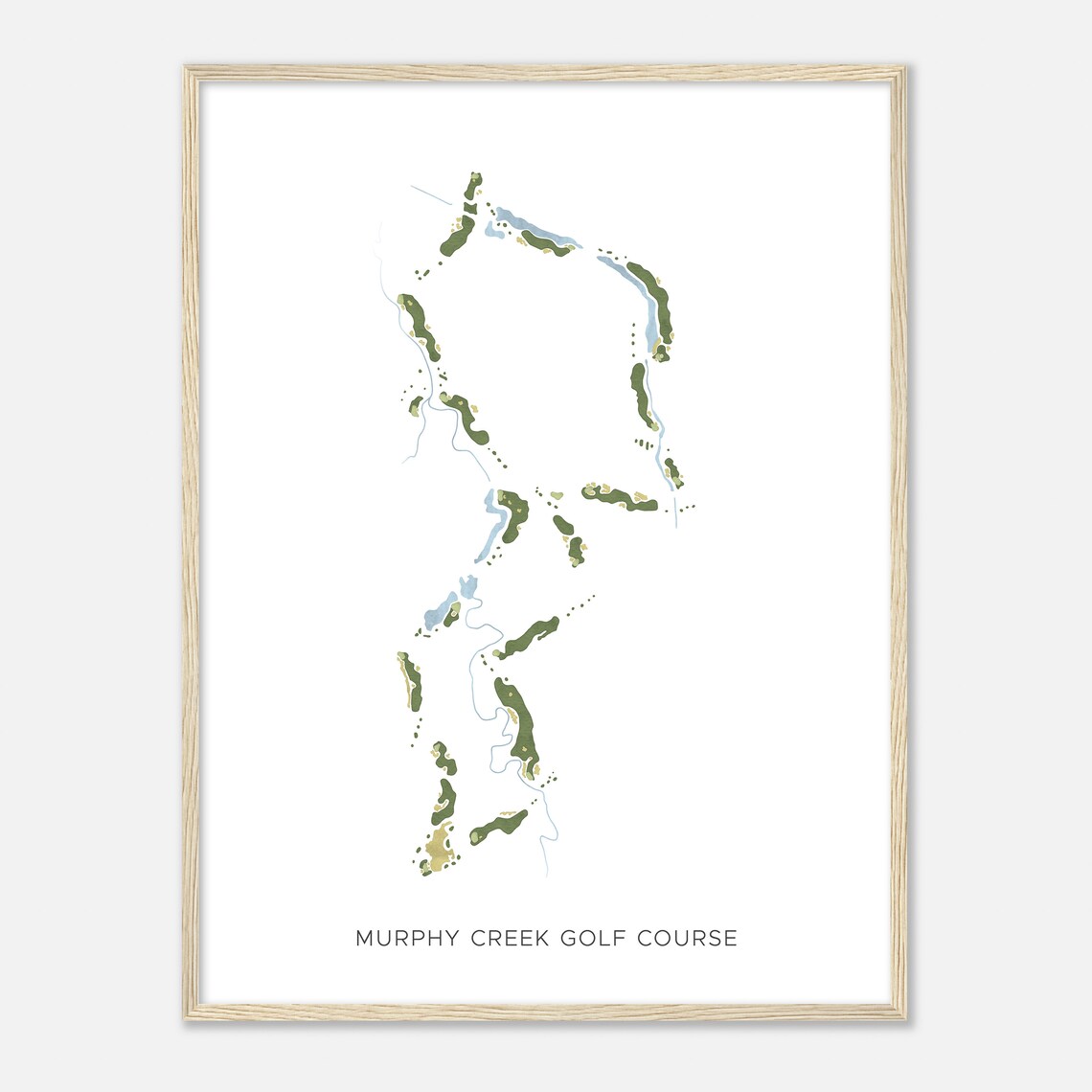 Murphy Creek Golf Course Colorado Modern Watercolor Map Golfer Gift Golf Wall Art Golf Poster Print Course Layout - Image 2