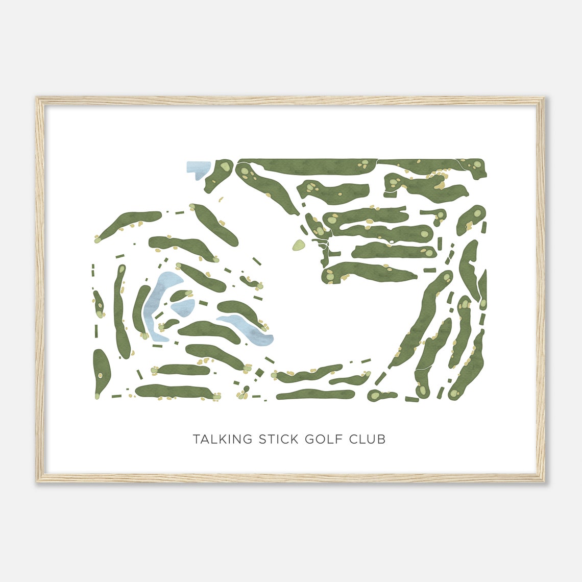 Talking Stick Golf Club Arizona Modern Watercolor Map Art Poster - Image 2
