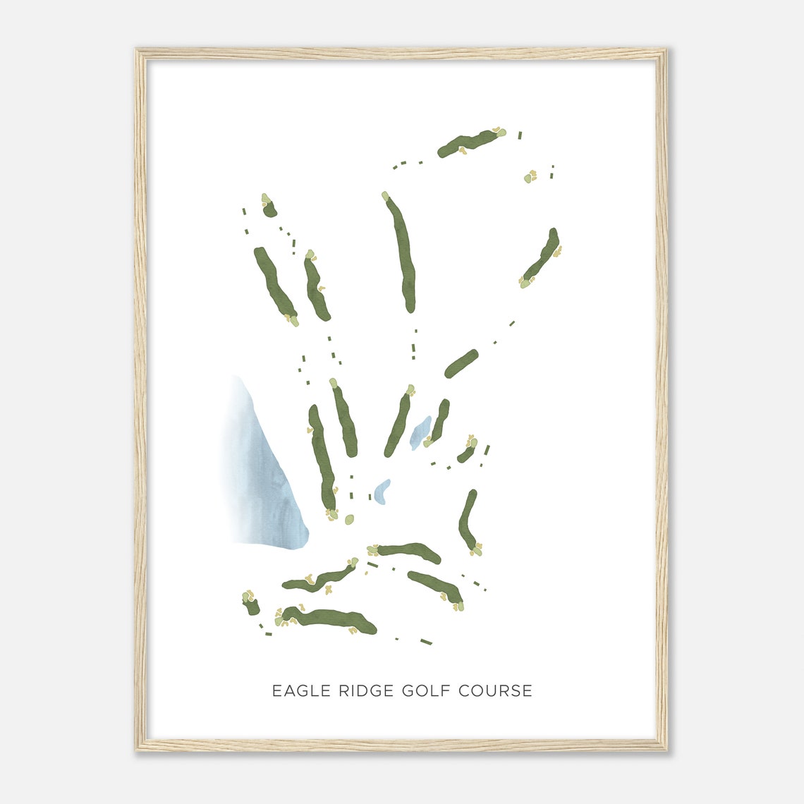 Eagle Ridge Golf Course Minnesota Modern Watercolor Map Golfer Gift Golf Wall Art Golf Poster Print Course Layout - Image 2