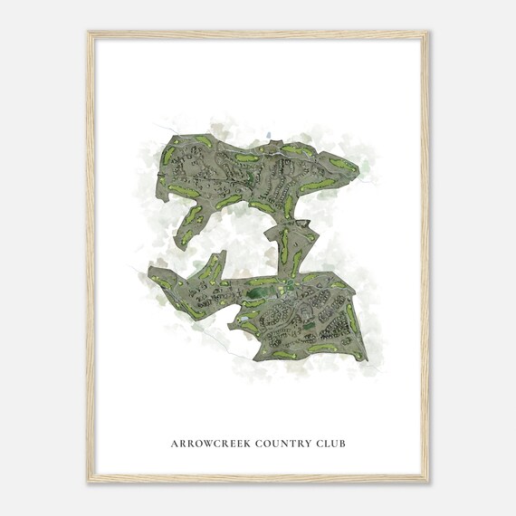 Arrowcreek Country Club Nevada Classic Watercolor Map Golfer Gift Golf Wall Art Golf Poster Print Course Layout