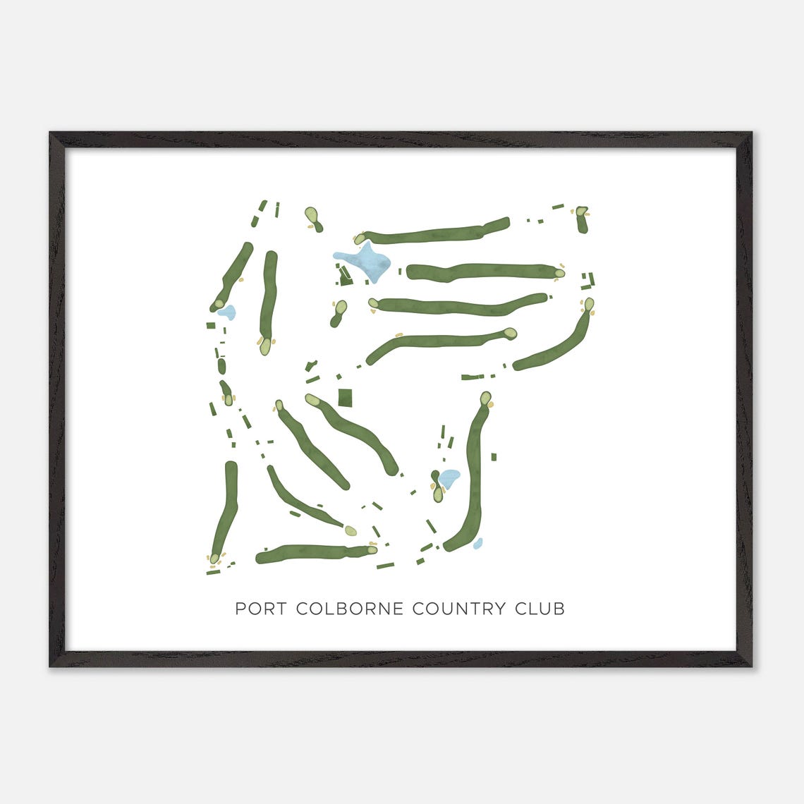 Port Colborne Country Club Canada Modern Watercolor Map Poster - Image 4