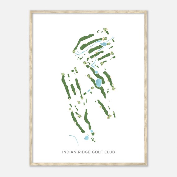 Indian Ridge Golf Club Massachusetts Modern Watercolor Map Golfer Gift Golf Wall Art Golf Poster Print Course Layout