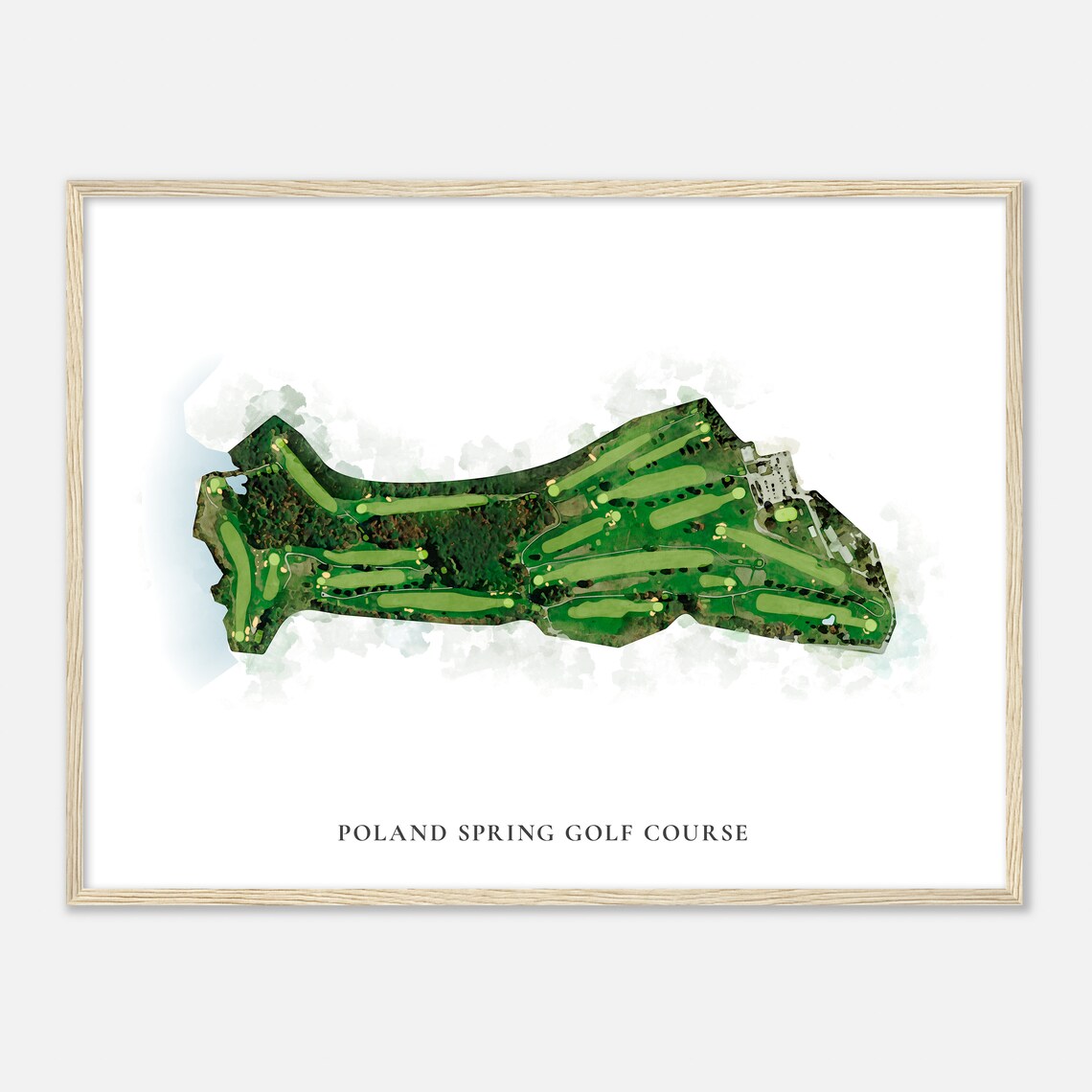 Poland Spring Golf Course Maine Classic Watercolor Map Golfer Gift Golf Wall Art Golf Poster Print Course Layout - Image 2