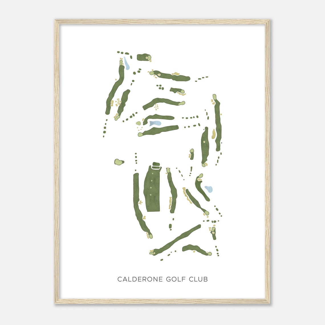 Calderone Golf Club Michigan Modern Watercolor Map Golfer Gift Golf Wall Art Golf Poster Print Course Layout - Image 2