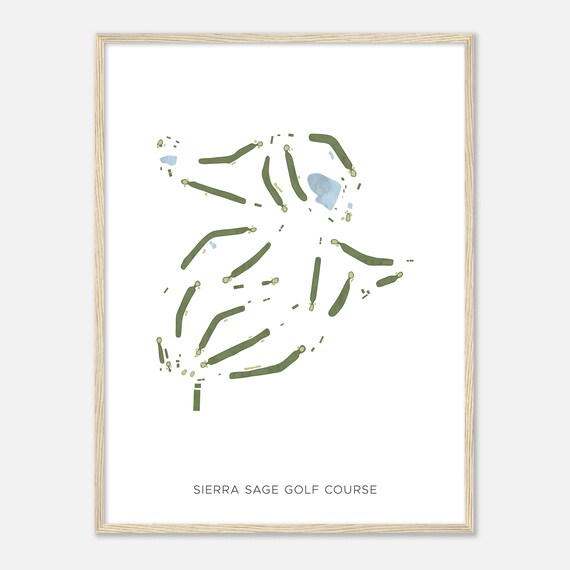 Sierra Sage Golf Course Nevada Modern Watercolor Map Golfer Gift Golf Wall Art Golf Poster Print Course Layout