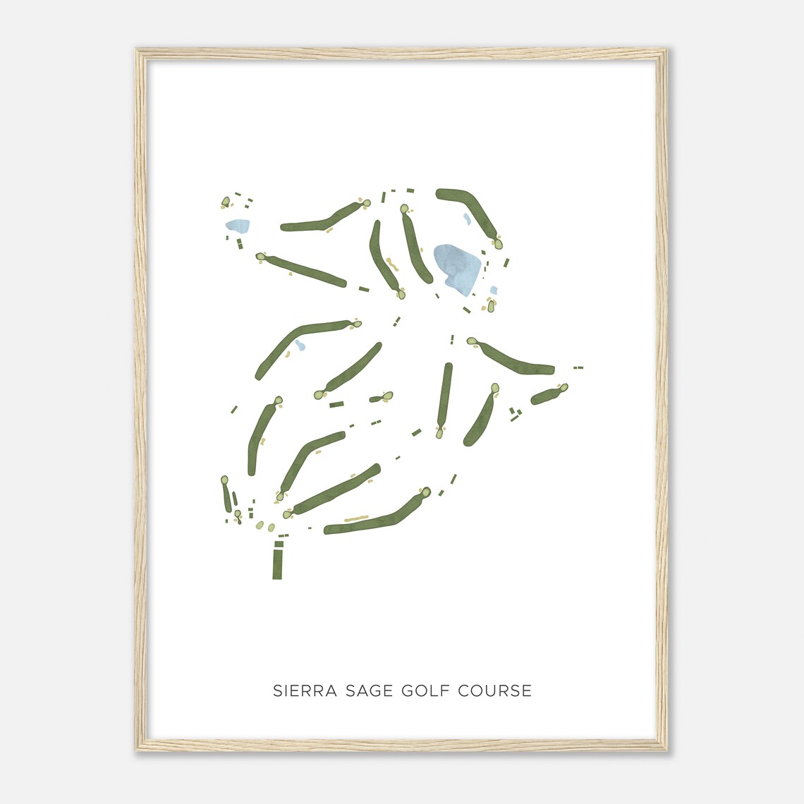 Sierra Sage Golf Course Nevada Modern Watercolor Map Golfer Gift Golf Wall Art Golf Poster Print Course Layout