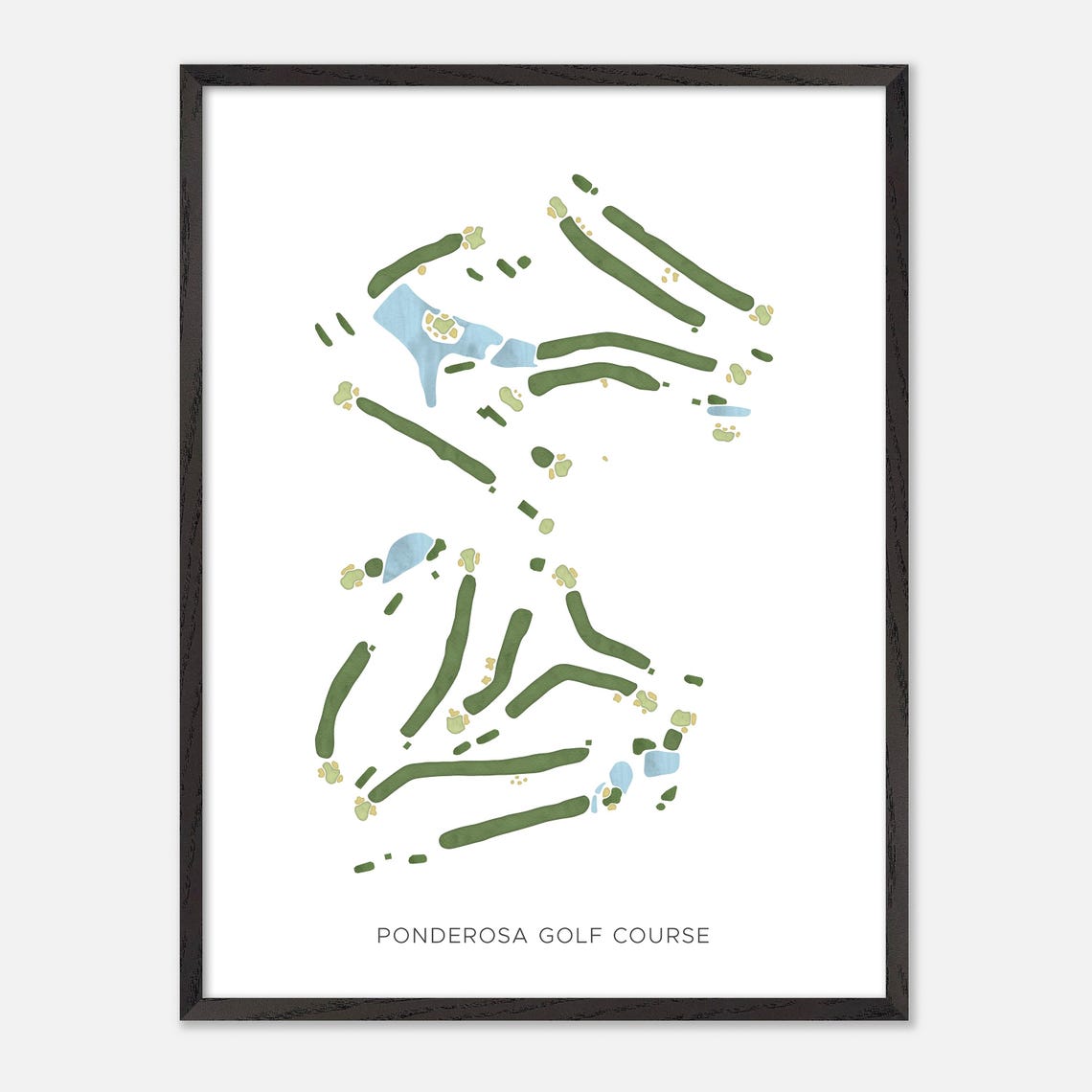 Ponderosa Golf Course Pennsylvania Modern Minimalist Golf Poster - Image 3