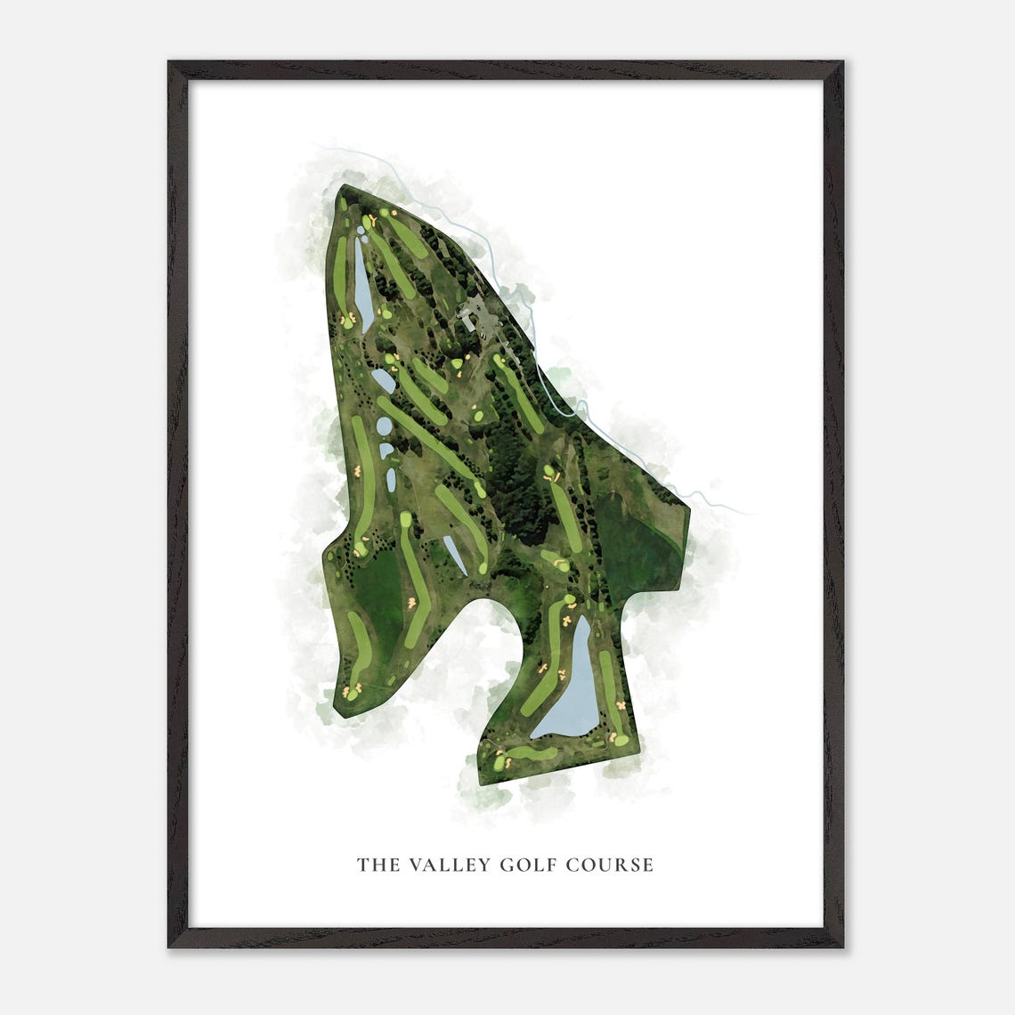 The Valley Golf Course Mondovi Wisconsin Classic Watercolor Poster - Image 3